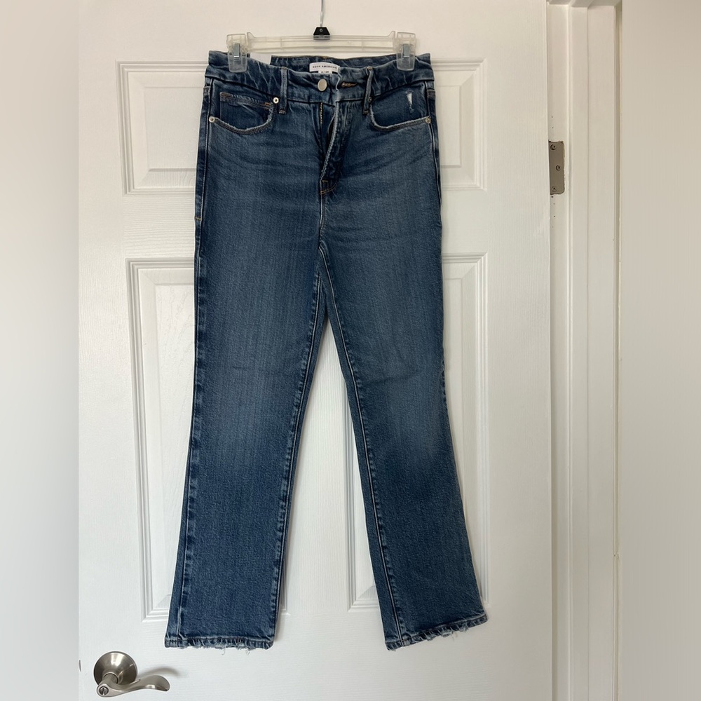 Good American Good Legs Straight Mid Rise (new with tags)